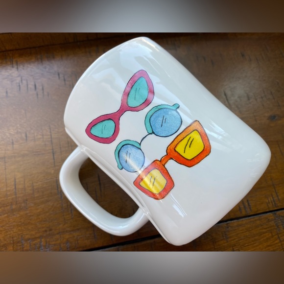 •NEW•Rae Dunn Double-Sided ‘Throwing Shade’ Ceramic Mug - 16oz - Picture 6 of 10